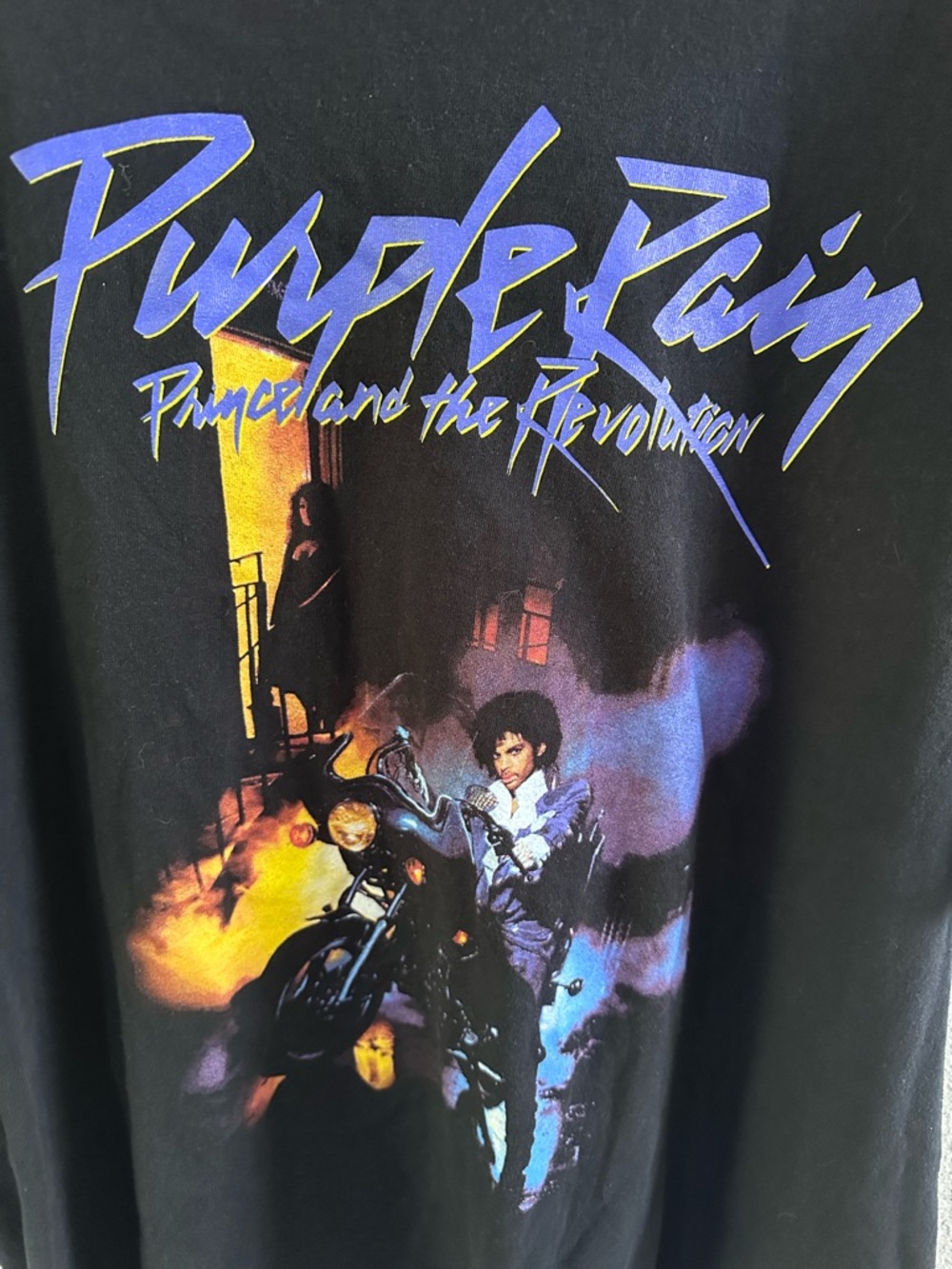 Prince Purple Rain Graphic T Shirt 2XL Black Official Estate Band Tee Oversized - Picture 2 of 7